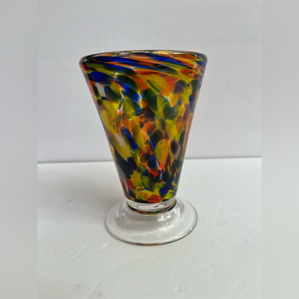 Colorful Confetti Hand Blown Art Vase